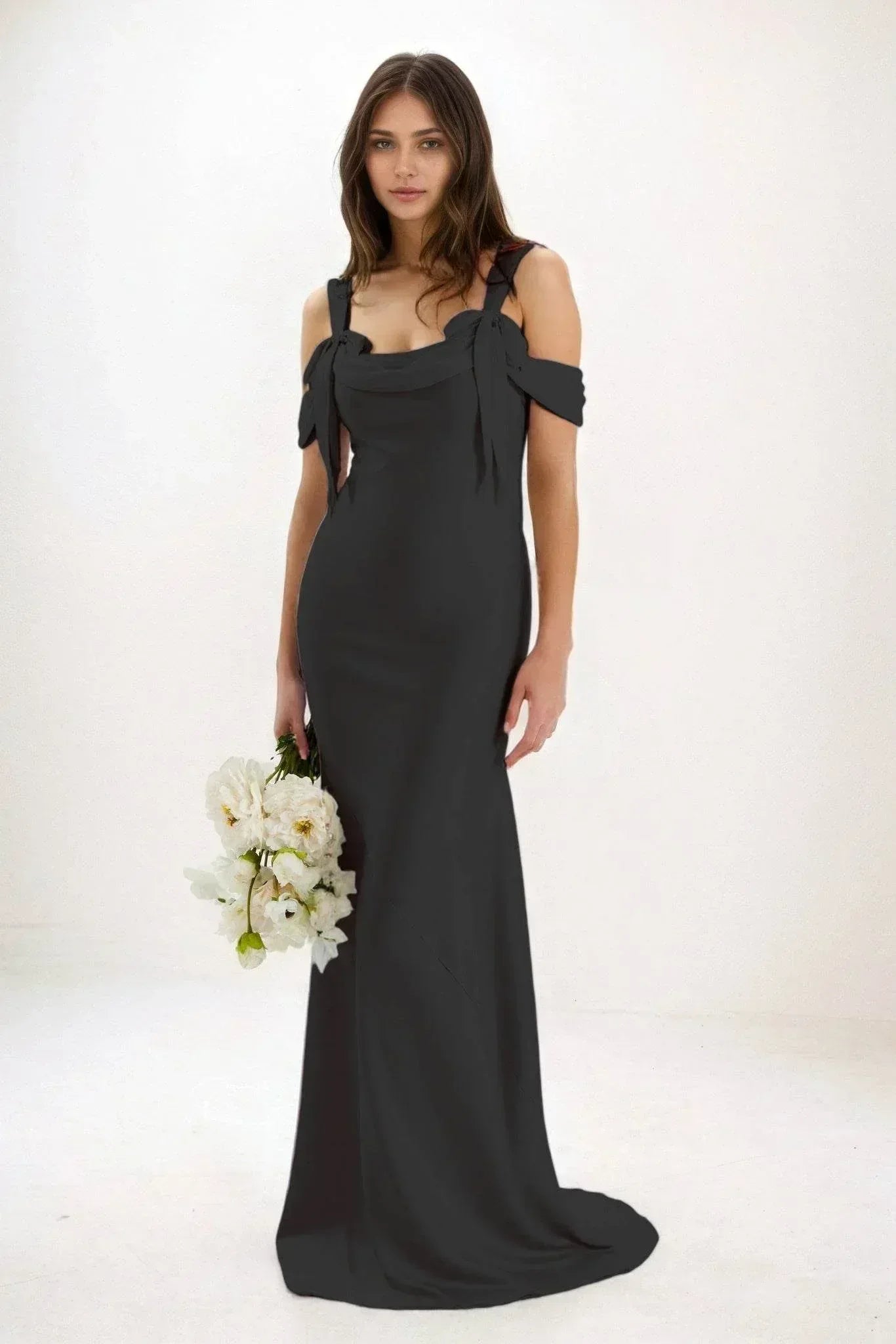 Sheath-Column Maxi Luxe Satin Dress CB0841CS - COCOMELODY